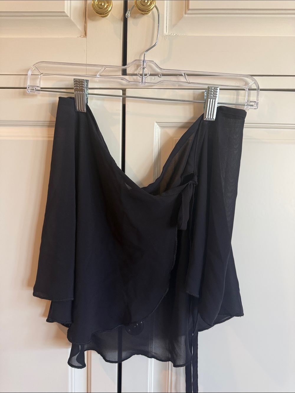Bloch Black Chiffon Circle Skirt with Tie Waist